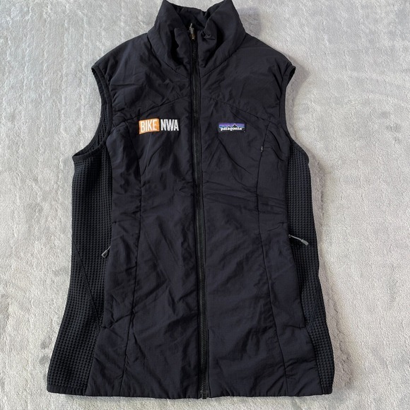 Patagonia Vest Womens Small Black Nano‎ Air Light Hybrid Outdoor Pocket Camping - Picture 1 of 8
